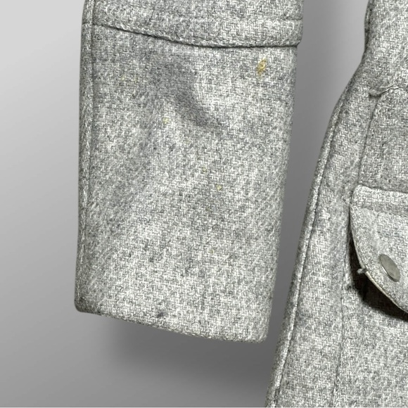 J.Crew Stadium Cloth Wool Coat Nello Gori Sz 00 Hooded Zip Button Read - Picture 8 of 13